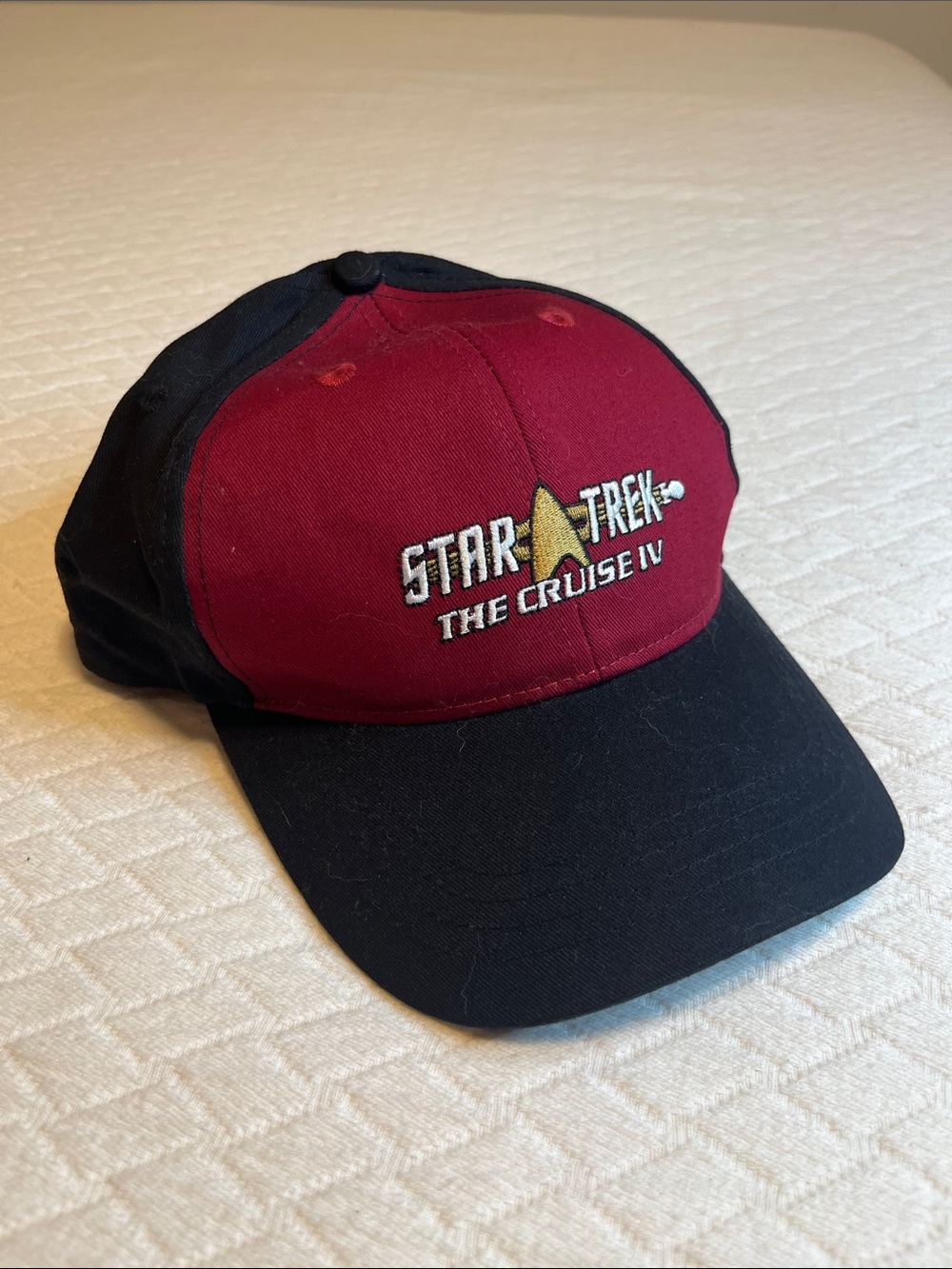 Star Trek The Cruise IV Burgundy and Black Baseball Cap, osfm